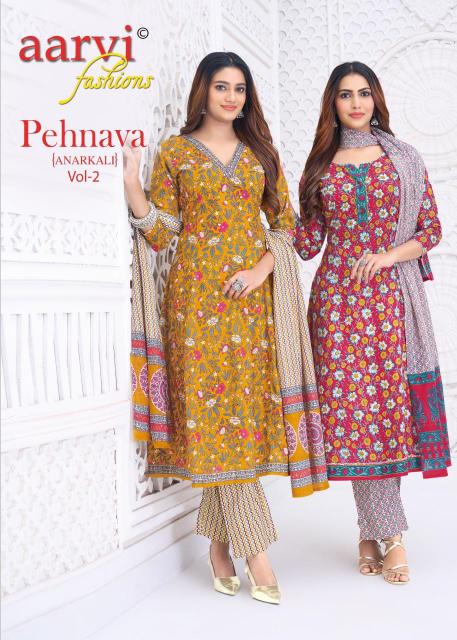 Aarvi pehnava vol-2 anarkali jaipuri kurti wholesale manufacturer